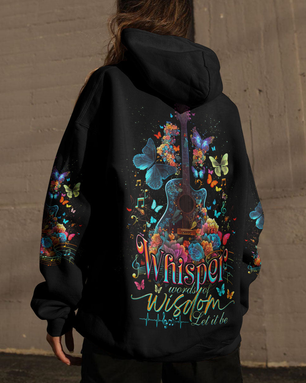 WHISPER WORDS OF WISDOM GUITAR BUTTERFLY ALL OVER PRINT - TLNO0505231
