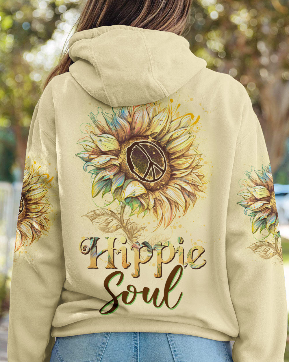 HIPPIE SOUL DRAWING SUNFLOWER ALL OVER PRINT - TLNZ1904231