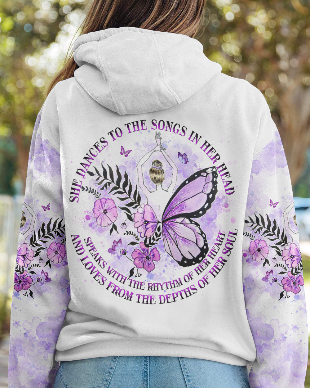 SHE DANCES TO THE SONGS IN HER HEAD ALL OVER PRINT - YHHG1005233