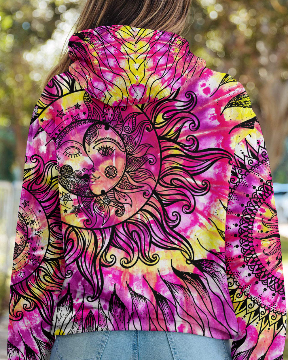 SUN AND MOON TIE DYE ALL OVER PRINT - TY1404238