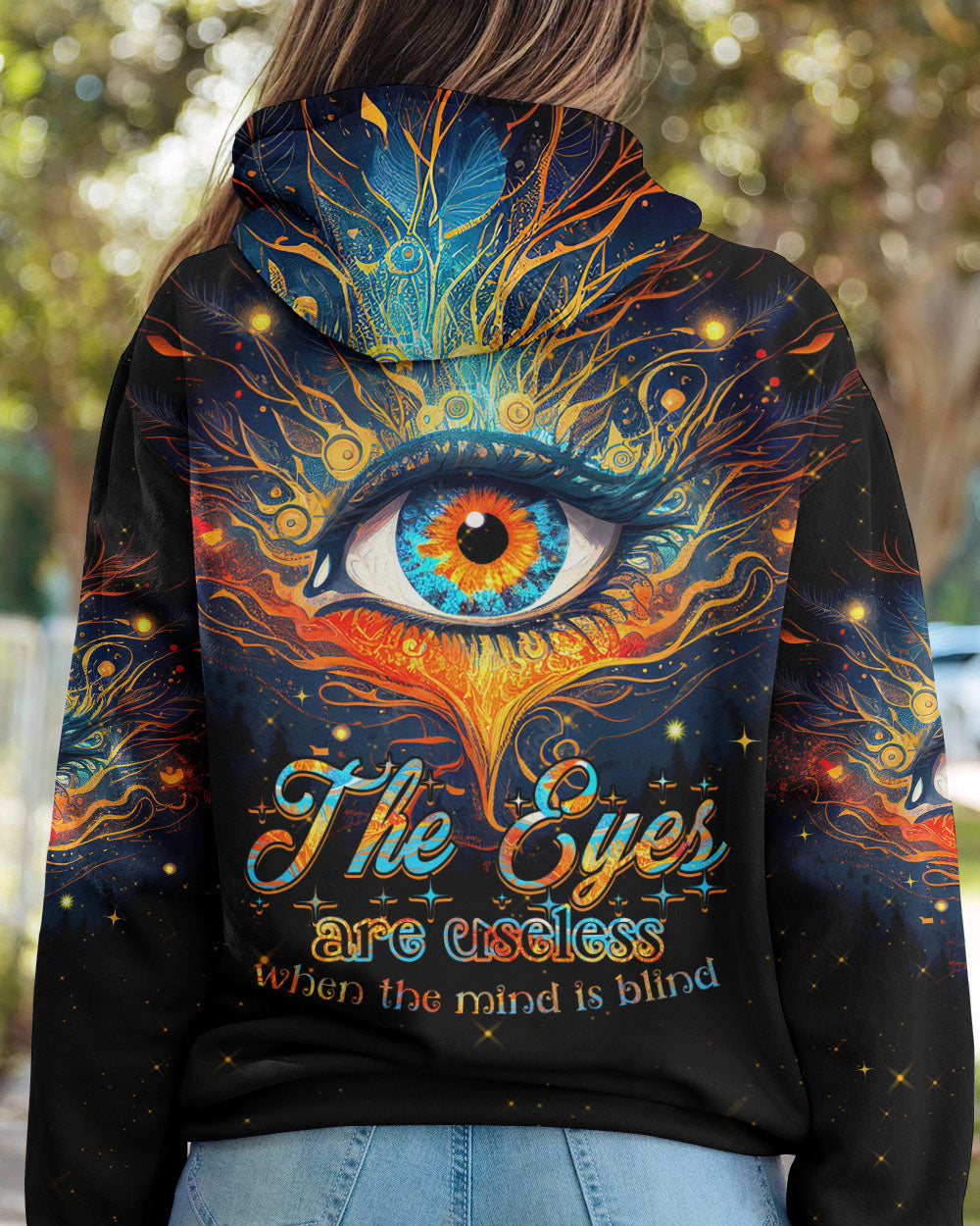 THE EYES ARE USELESS WHEN THE MIND IS BLIND ALL OVER PRINT - TYTM0804231
