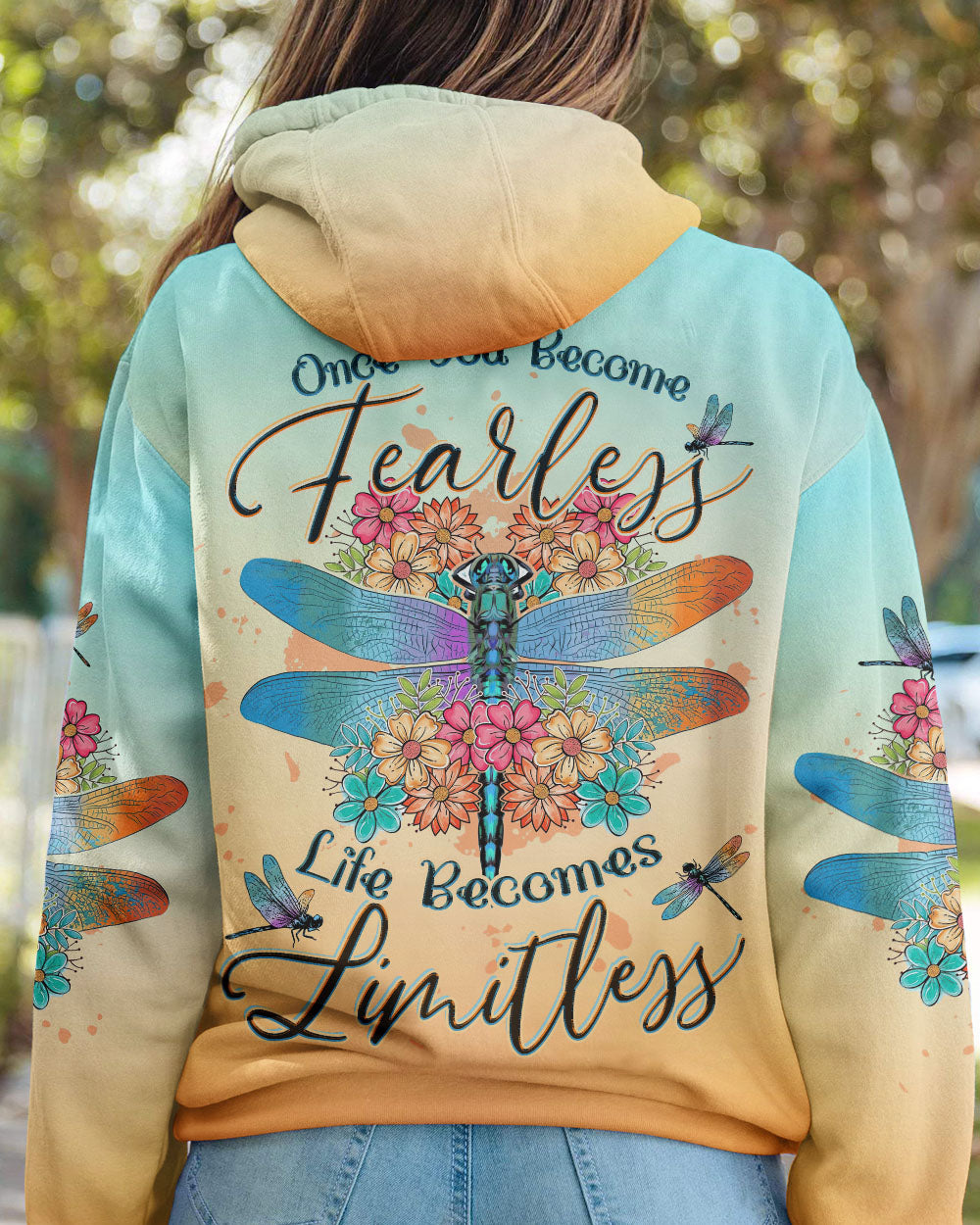 ONCE YOU BECOME FEARLESS DRAGONFLY ALL OVER PRINT - TLTW1205231