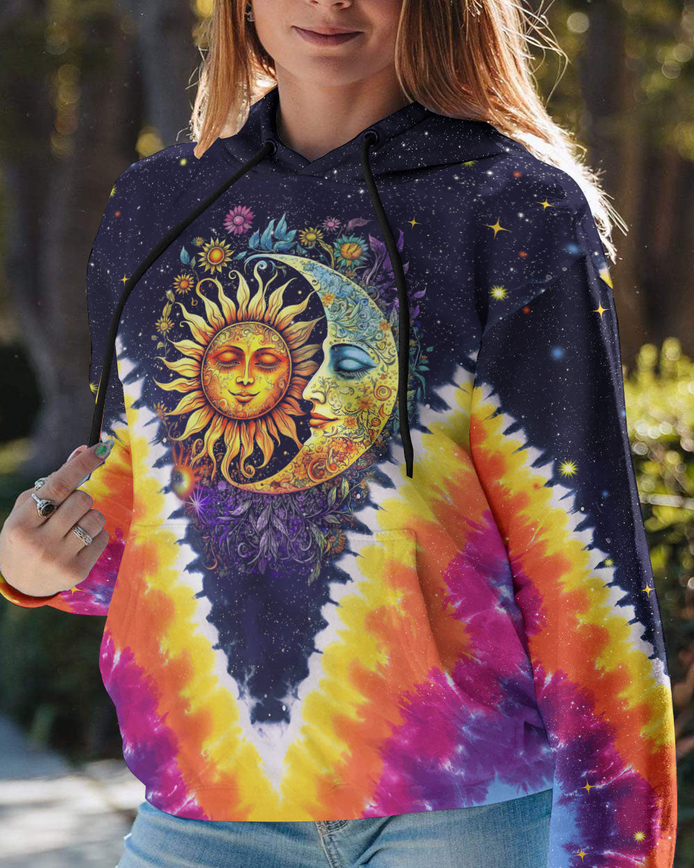SUN AND MOON TIE DYE ALL OVER PRINT - TYTM1005232
