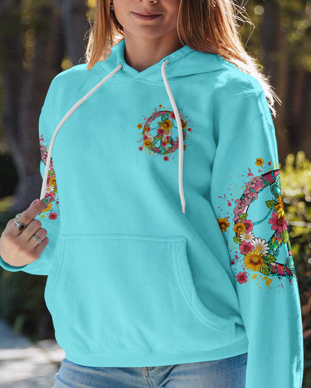 NEVER UNDERESTIMATE HIPPIE GRANDMA ALL OVER PRINT - YHLN1904233
