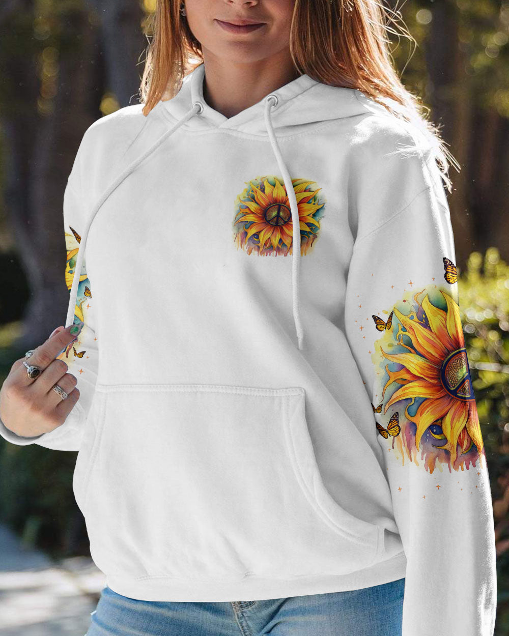 SHE IS LIFE ITSELF SUNFLOWER ALL OVER PRINT - TLNO1505231