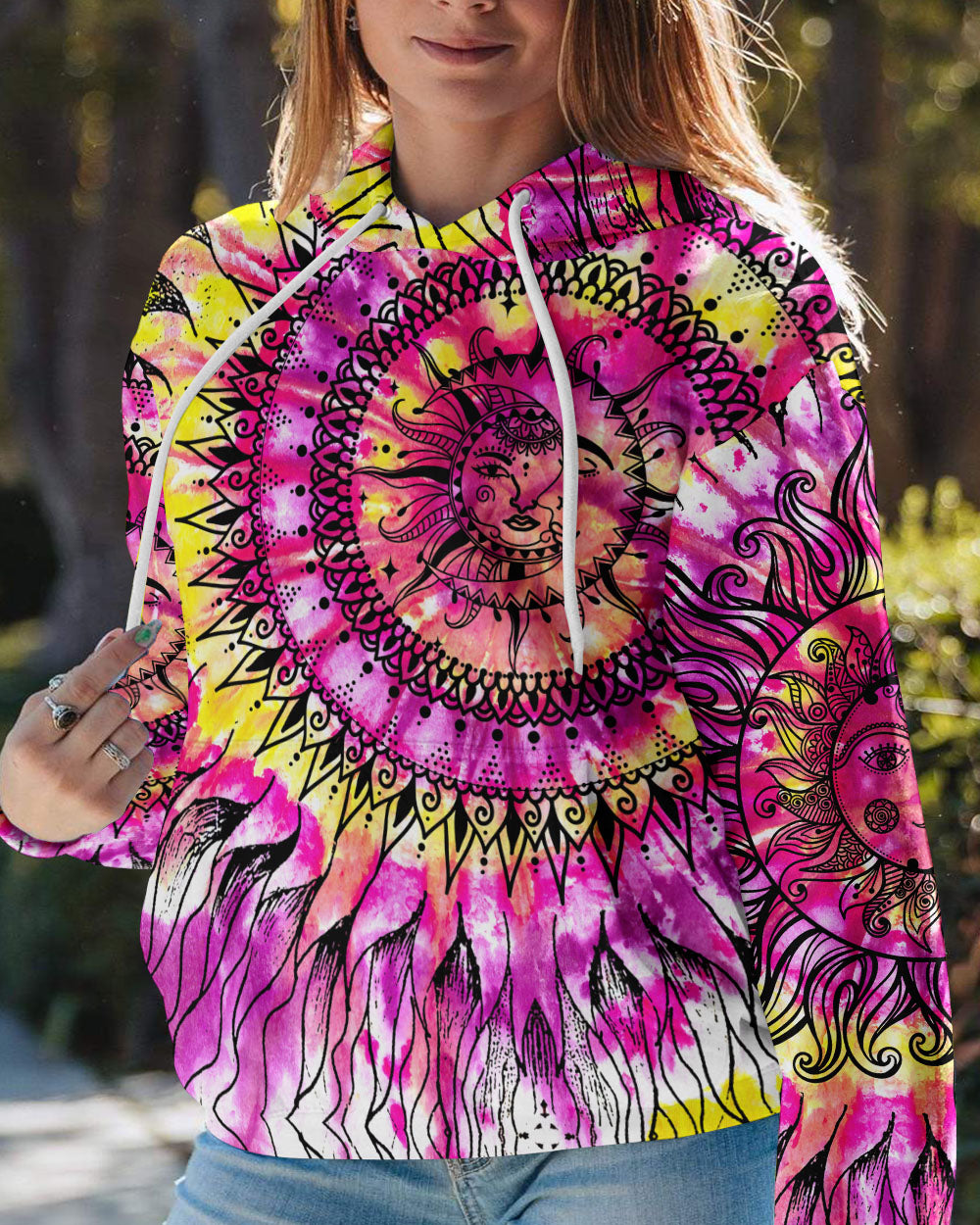 SUN AND MOON TIE DYE ALL OVER PRINT - TY1404238