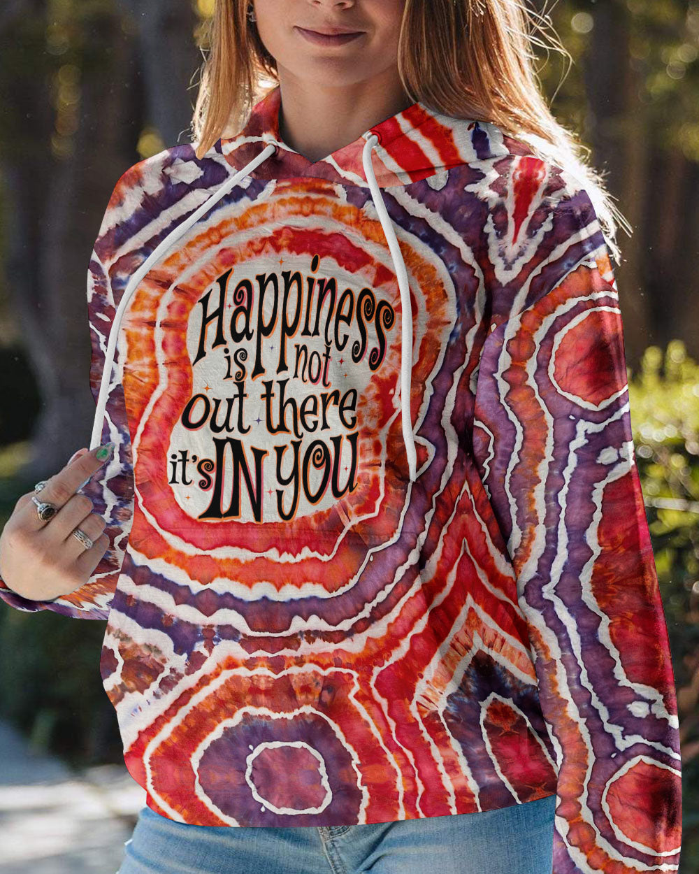 HAPPINESS IS IN YOU TIE DYE ALL OVER PRINT - TYTM1205232