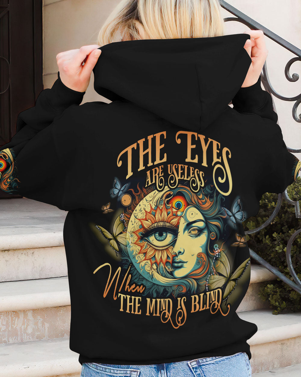 THE EYES ARE USELESS WHEN THE MIND IS BLIND ALL OVER PRINT - TYTD0704233