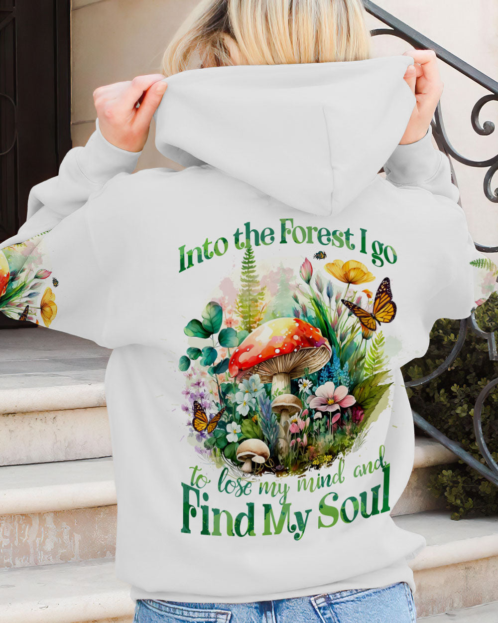 INTO THE FOREST MUSHROOMS ALL OVER PRINT - TYTD1004231