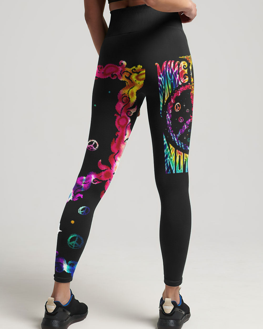 MAKE LOVE NOT WAR TIE DYE ALL OVER PRINT - TA2802233