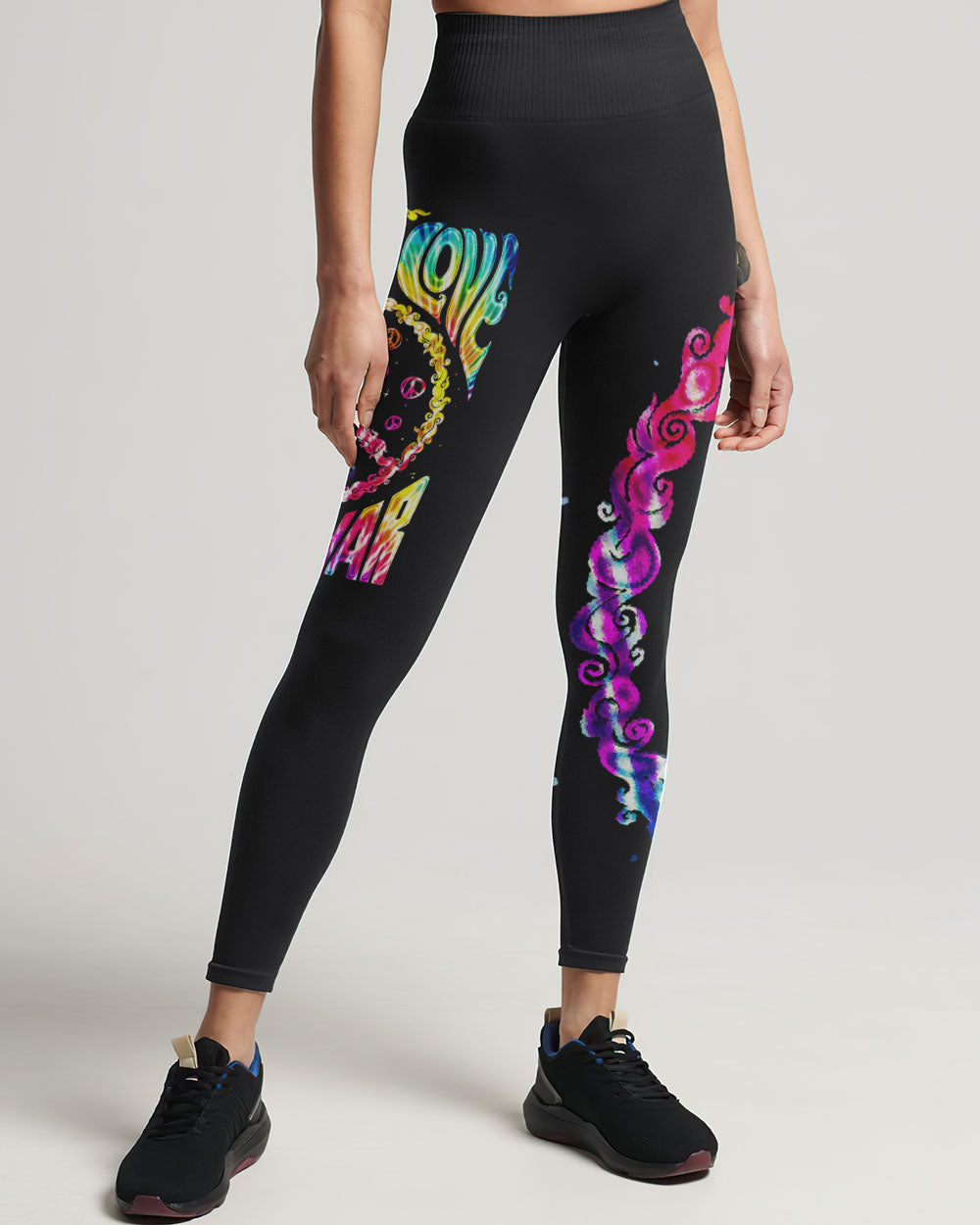 MAKE LOVE NOT WAR TIE DYE ALL OVER PRINT - TA2802233