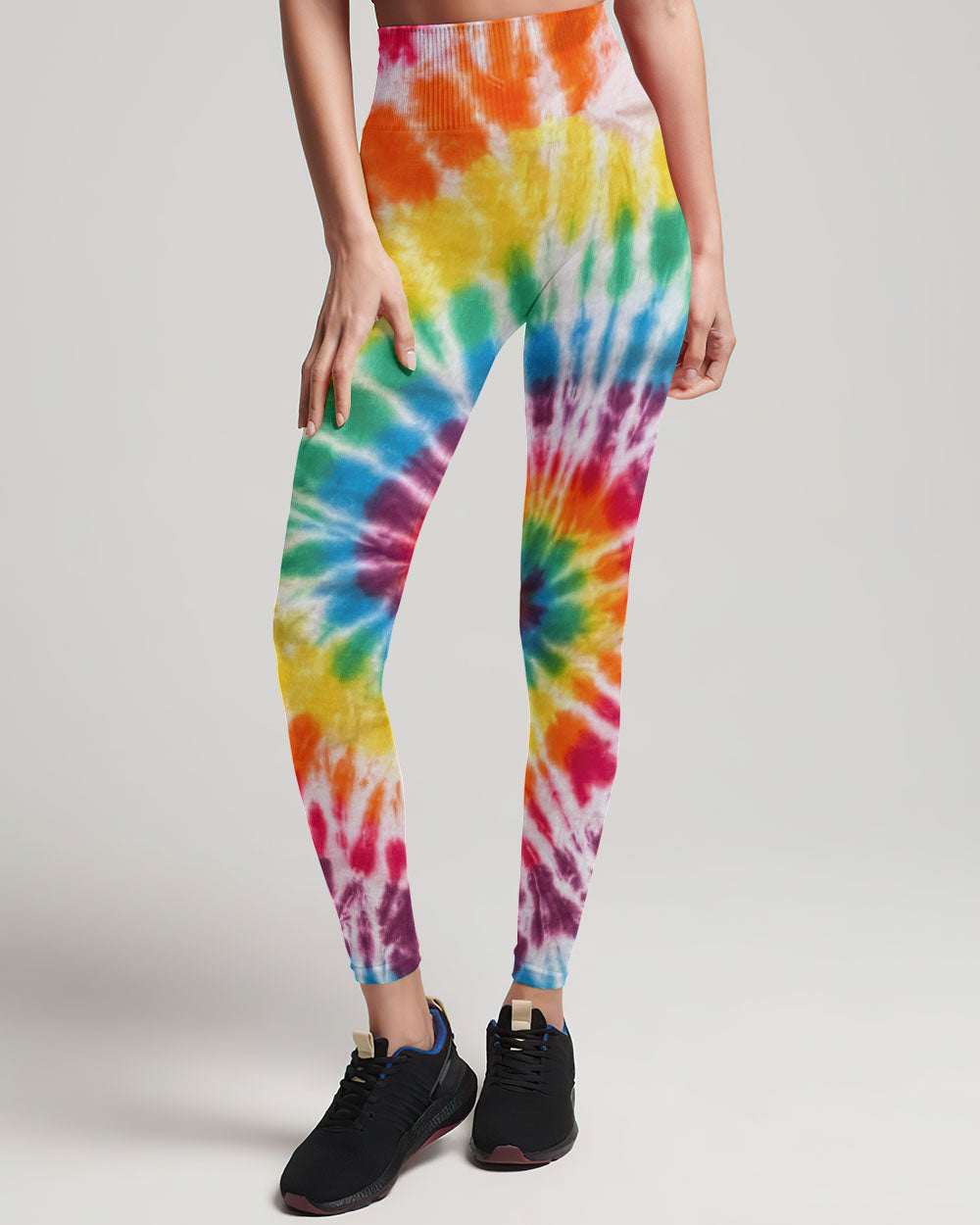 JUST A GOOD MAMA WITH A HIPPIE SOUL TIE DYE ALL OVER PRINT - TY2002231