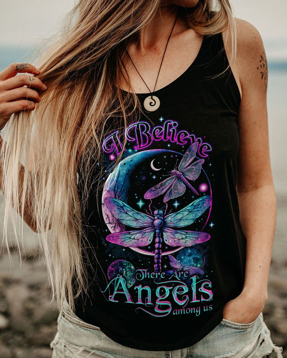 I BELIEVE THERE ARE ANGELS AMONG US ALL OVER PRINT - TY1904234