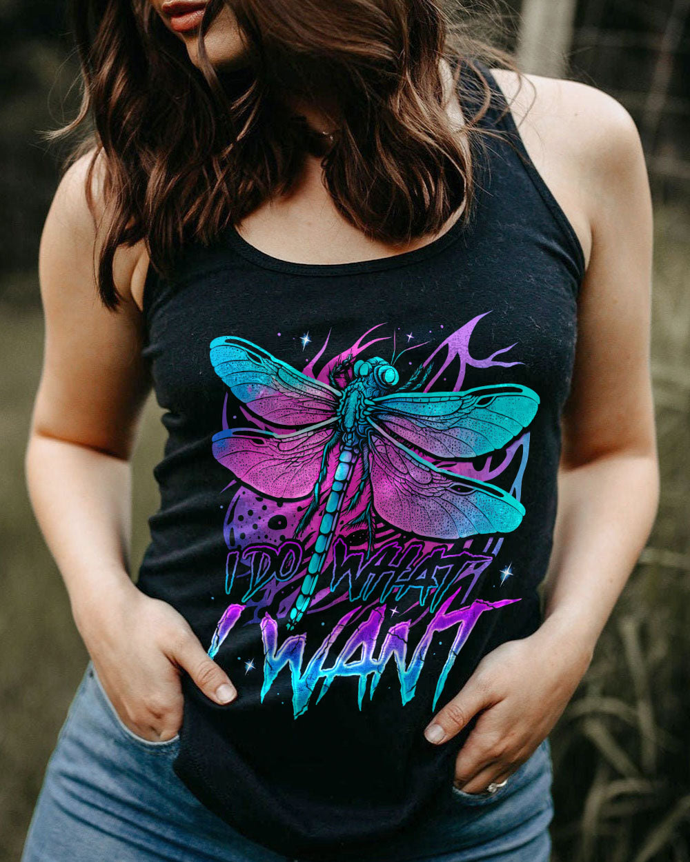 I DO WHAT I WANT DRAGONFLY ALL OVER PRINT - TY0304233