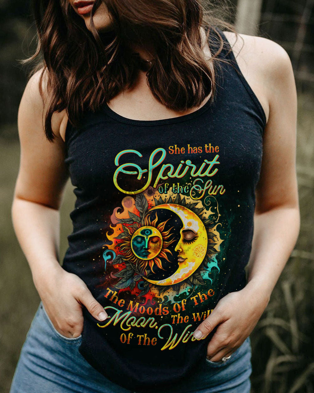 SHE HAS THE SPIRIT OF THE SUN ALL OVER PRINT - YHDU0805233