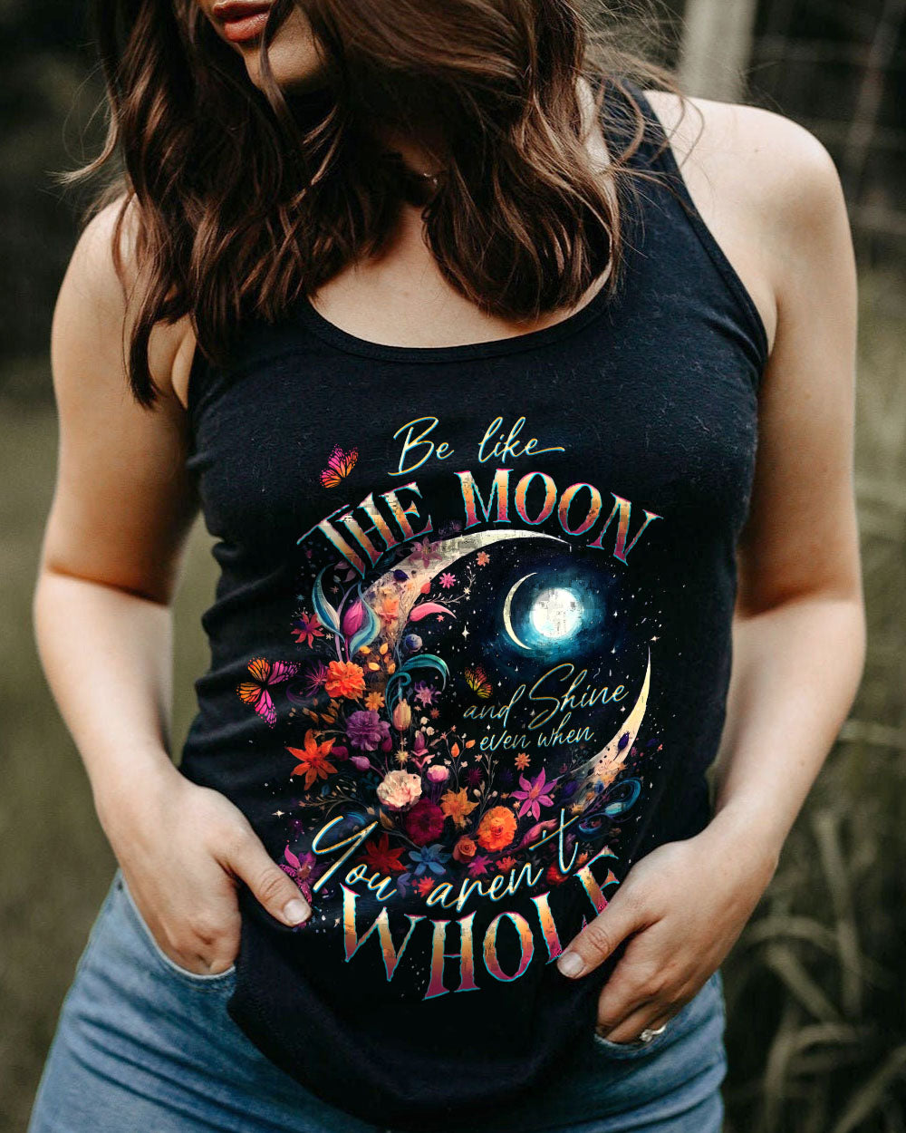 BE LIKE THE MOON FLOWERS ALL OVER PRINT - TLTW1305234