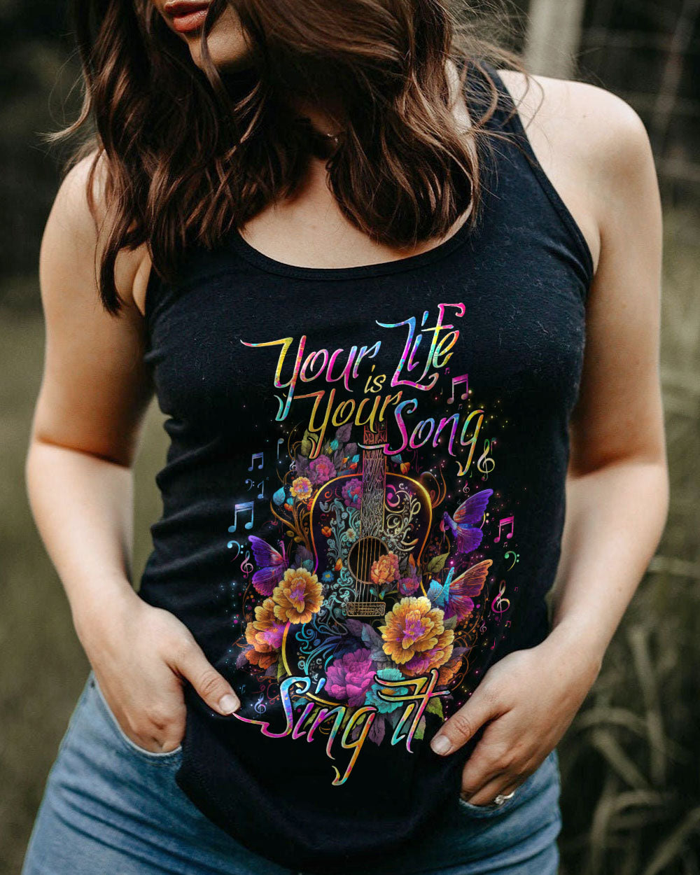 YOUR LIFE IS YOUR SONG GUITAR ALL OVER PRINT - TLNO1804232