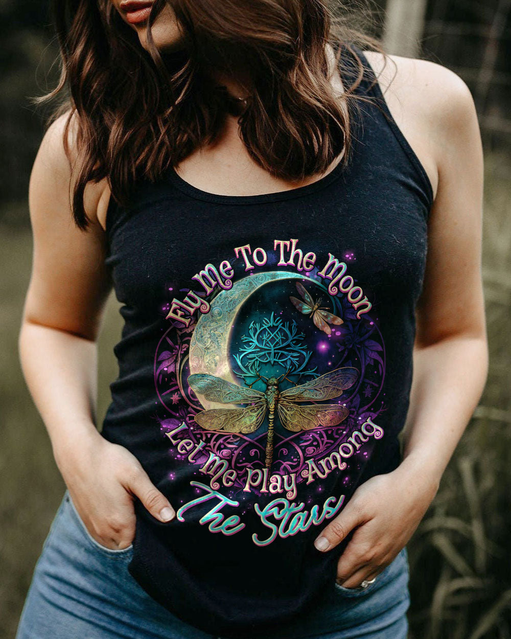FLY ME TO THE MOON DRAGONFLY ALL OVER PRINT - TLNO2004232