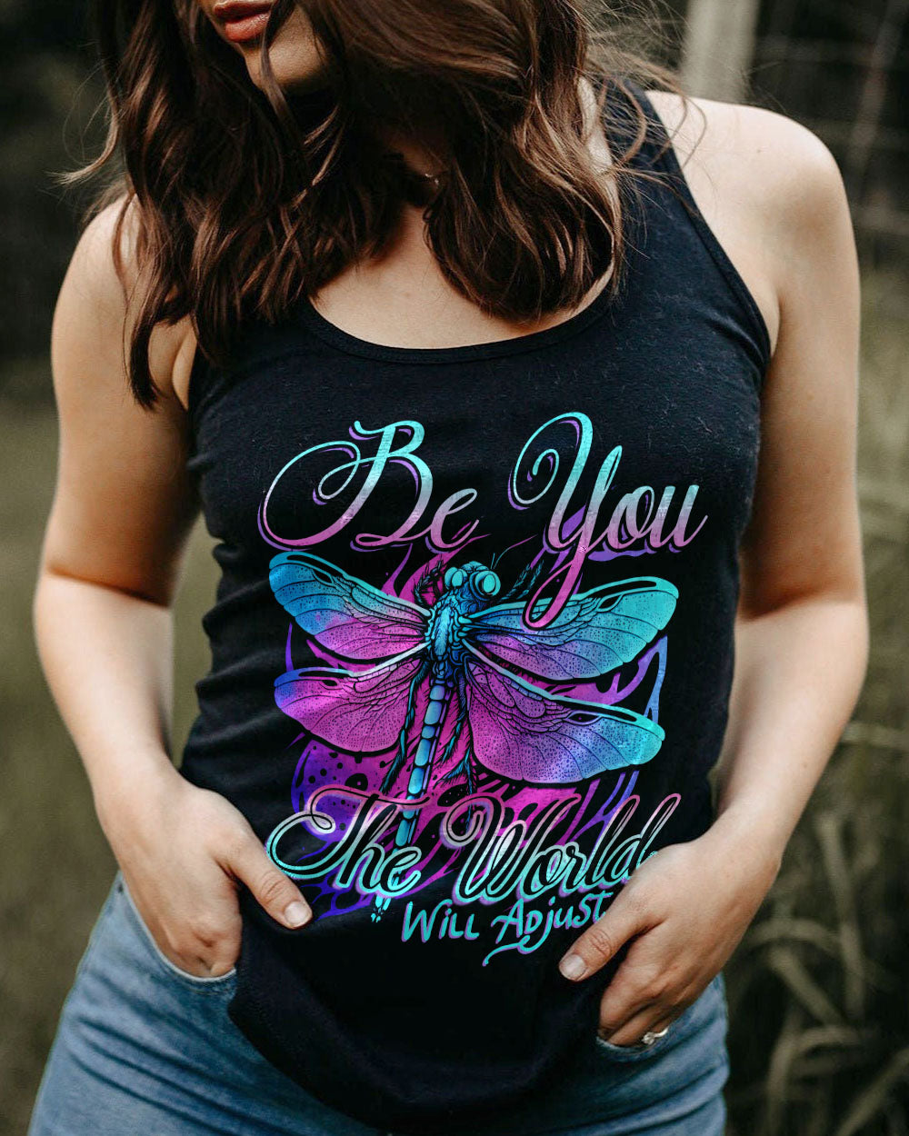 BE YOU THE WORLD WILL ADJUST ALL OVER PRINT - TYTD1904232