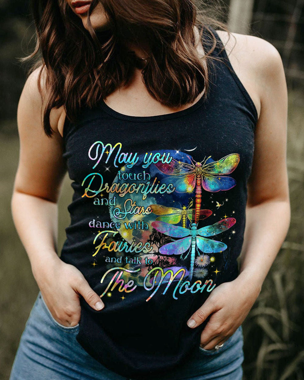 MAY YOU TOUCH DRAGONFLIES AND STARS ALL OVER PRINT - TYTM0704233
