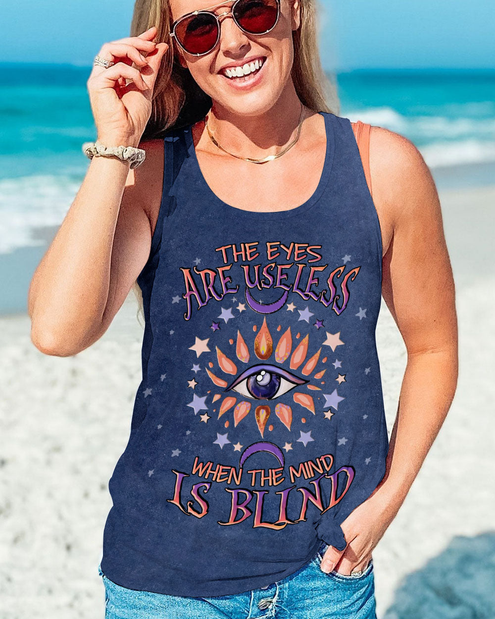 THE EYES ARE USELESS WHEN THE MIND IS BLIND ALL OVER PRINT - YHLN2604233