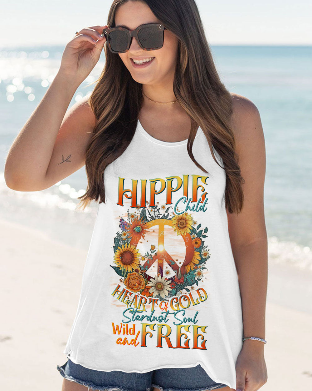 HIPPIE CHILD HEART OF GOLD ALL OVER PRINT - TLTR0805232