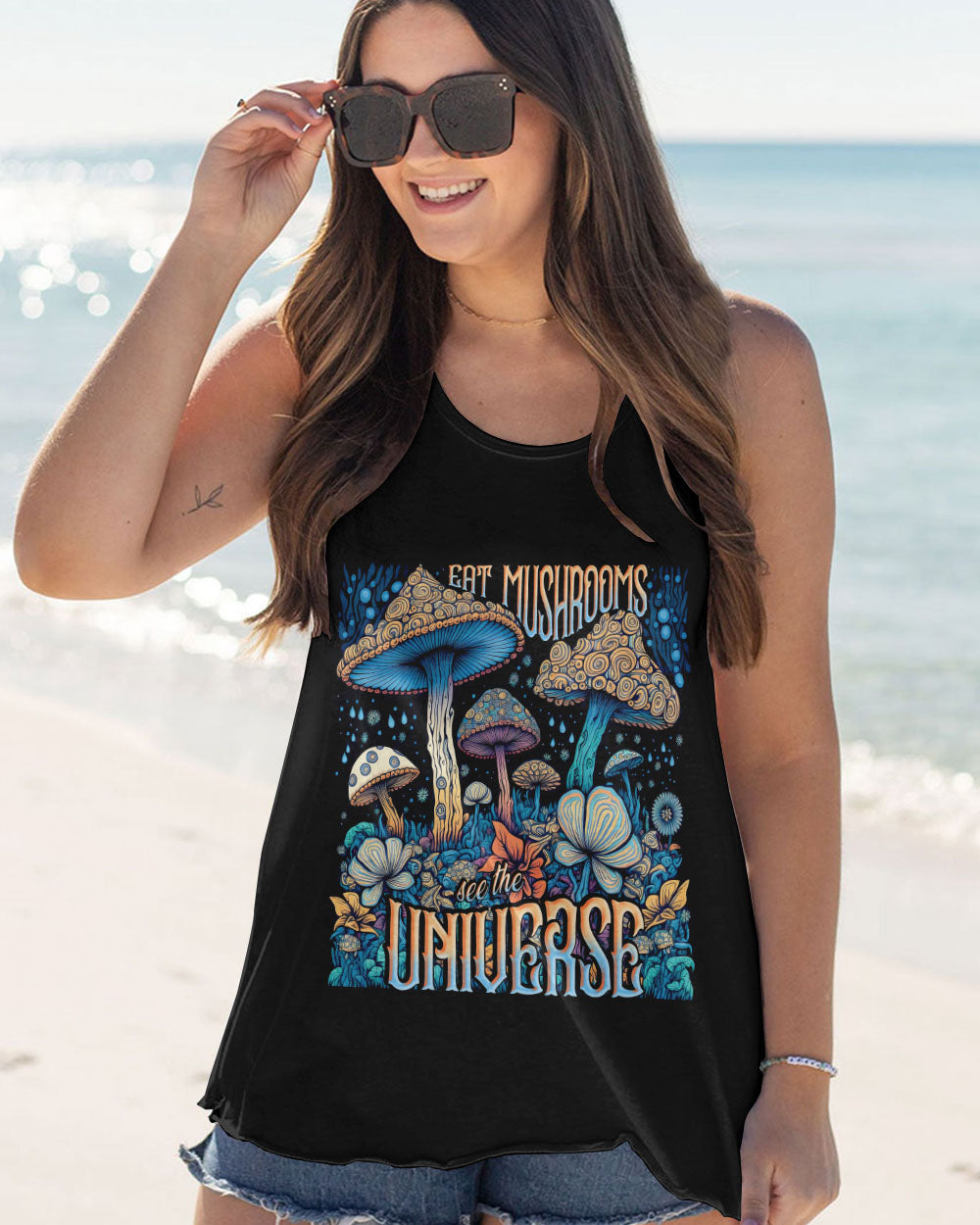 EAT MUSHROOMS SEE THE UNIVERSE ALL OVER PRINT - TLNT1005232