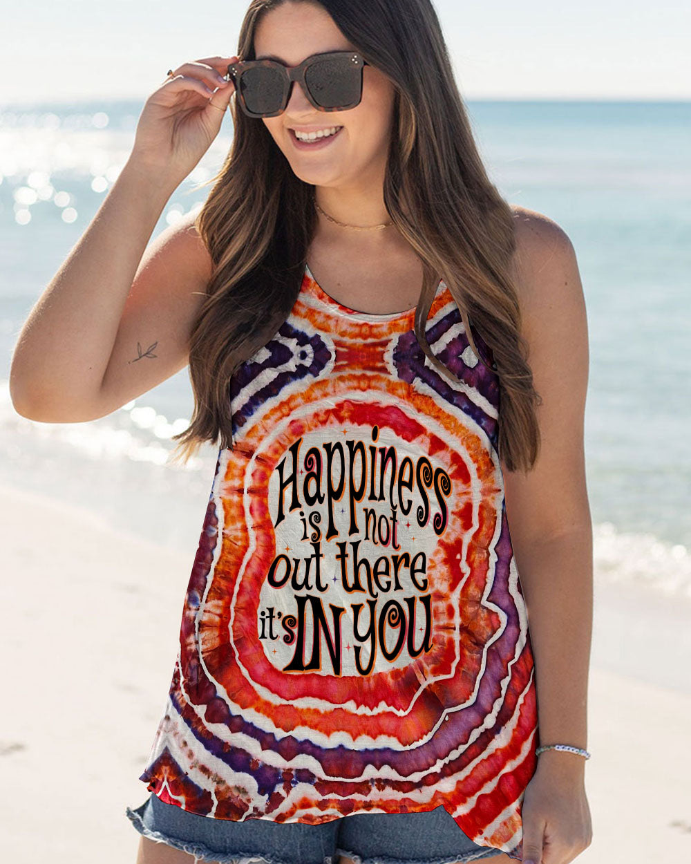HAPPINESS IS IN YOU TIE DYE ALL OVER PRINT - TYTM1205232