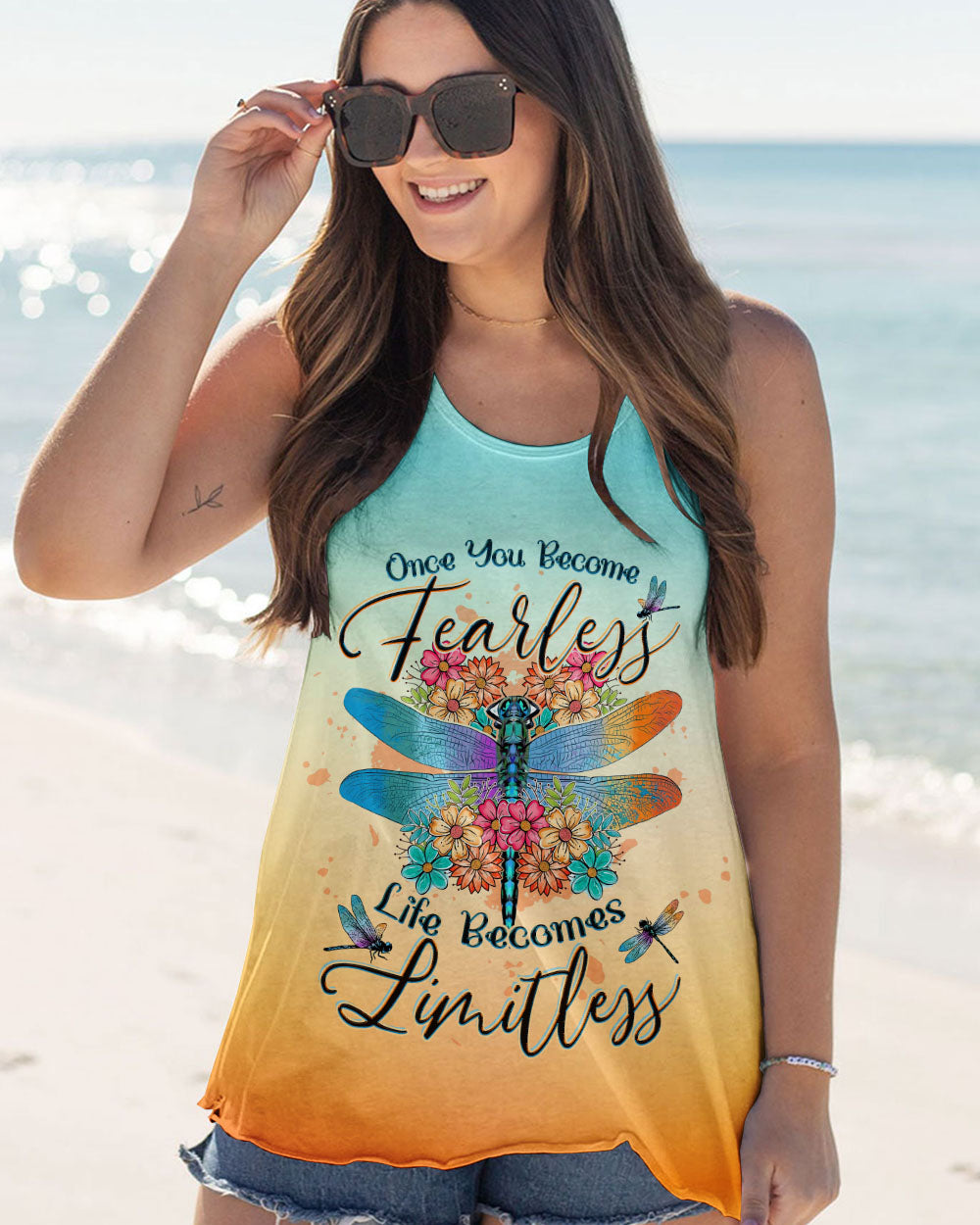ONCE YOU BECOME FEARLESS DRAGONFLY ALL OVER PRINT - TLTW1205231