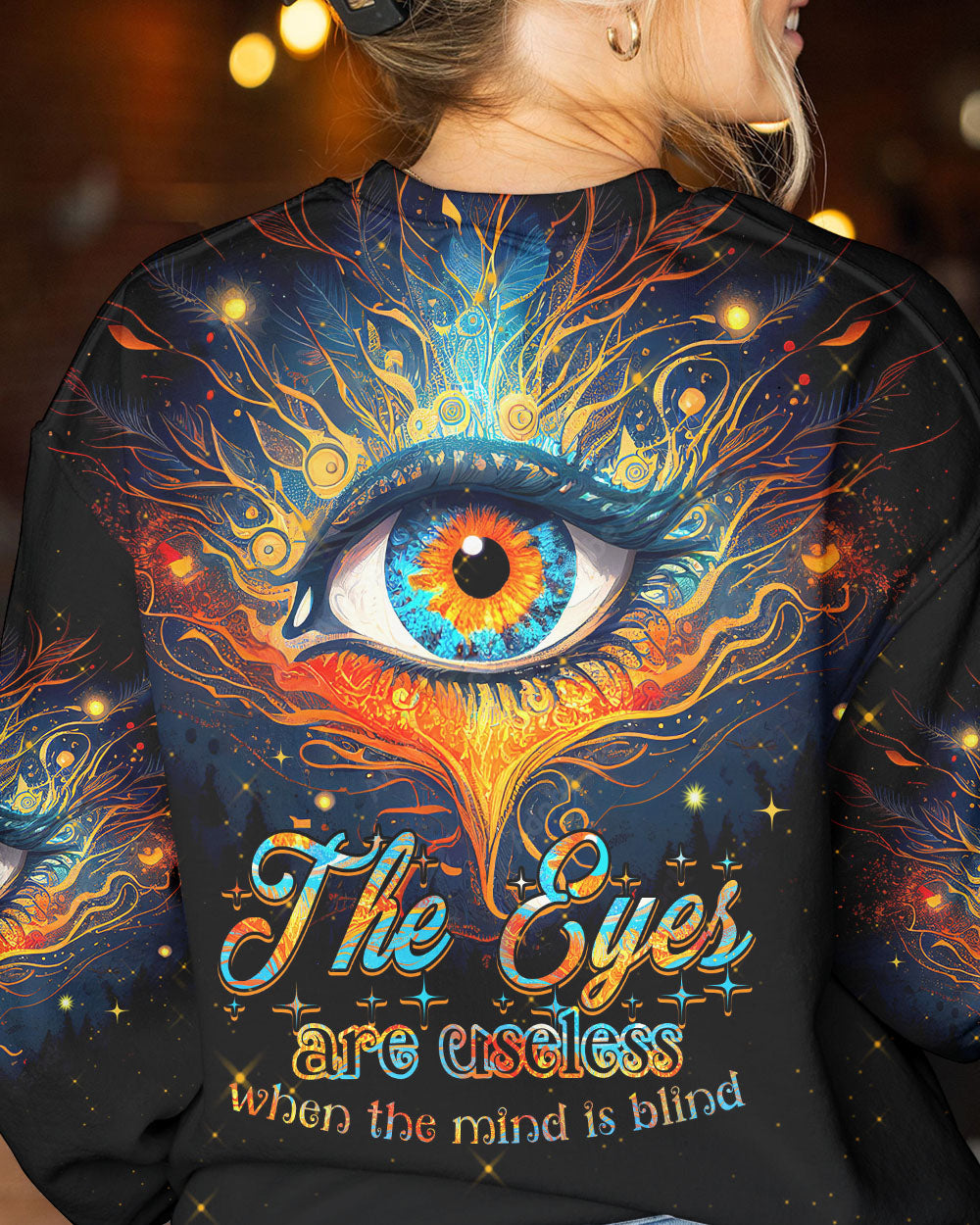 THE EYES ARE USELESS WHEN THE MIND IS BLIND ALL OVER PRINT - TYTM0804231