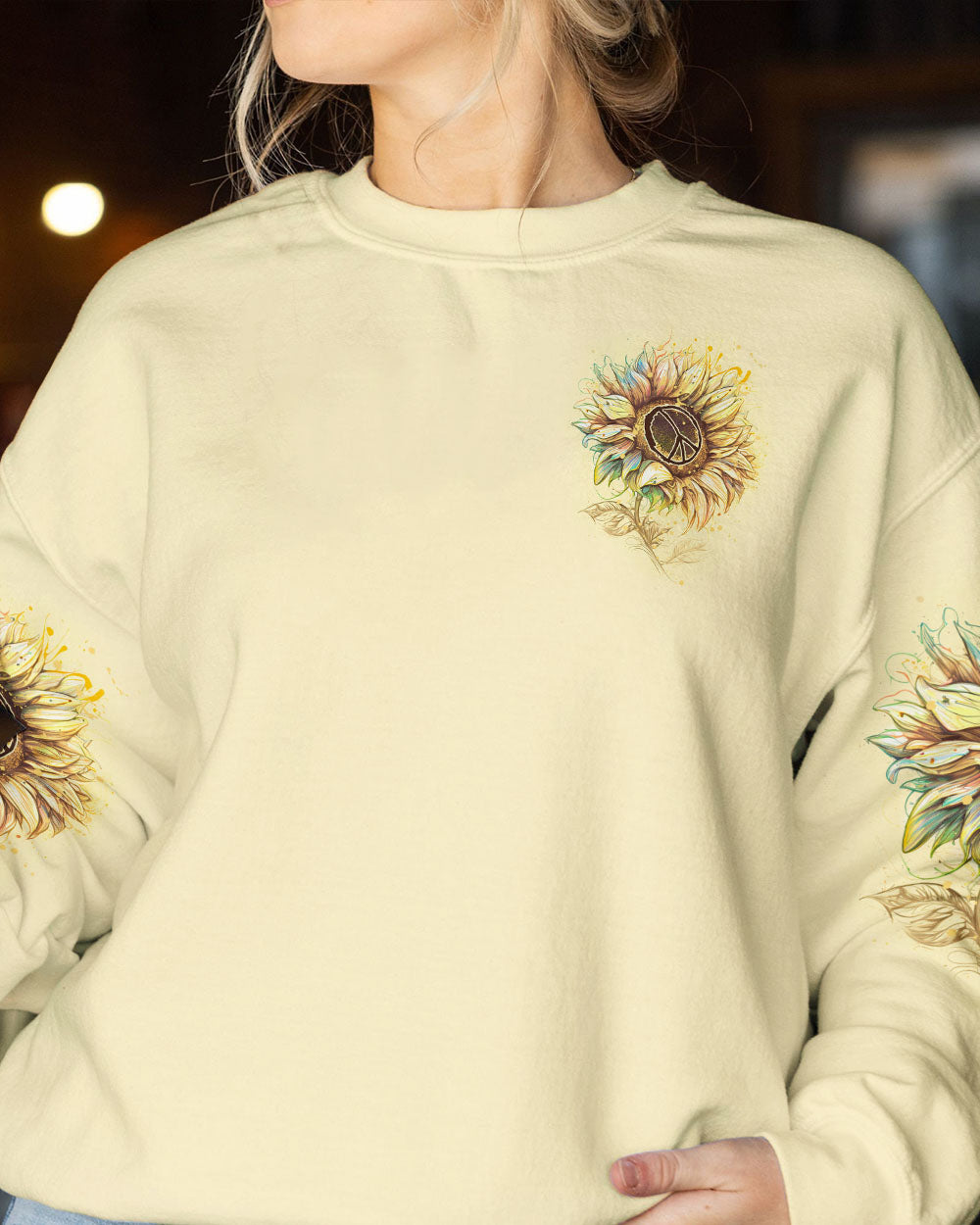 HIPPIE SOUL DRAWING SUNFLOWER ALL OVER PRINT - TLNZ1904231