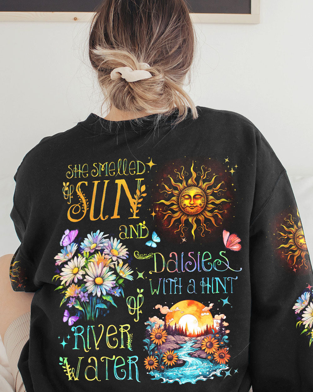 SHE SMELLED OF SUN AND DAISIES ALL OVER PRINT - TYTD2405231