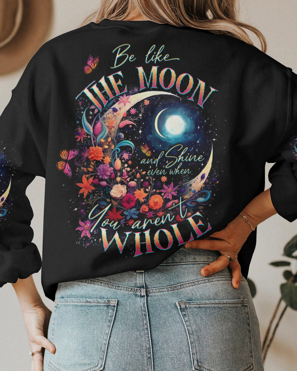 BE LIKE THE MOON FLOWERS ALL OVER PRINT - TLTW1305234