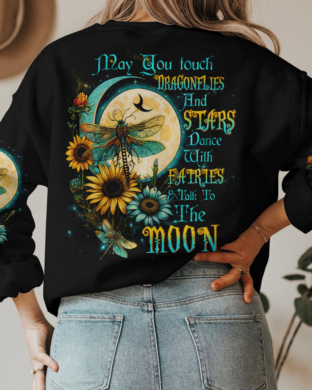 MAY YOU TOUCH DRAGONFLIES AND STARS ALL OVER PRINT - TLTW0505234