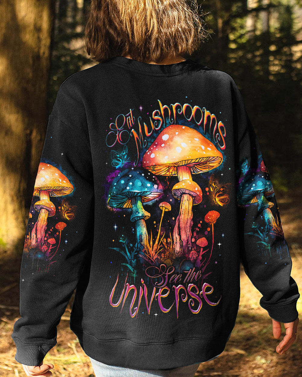 EAT MUSHROOMS SEE THE UNIVERSE ALL OVER PRINT - TY0304234