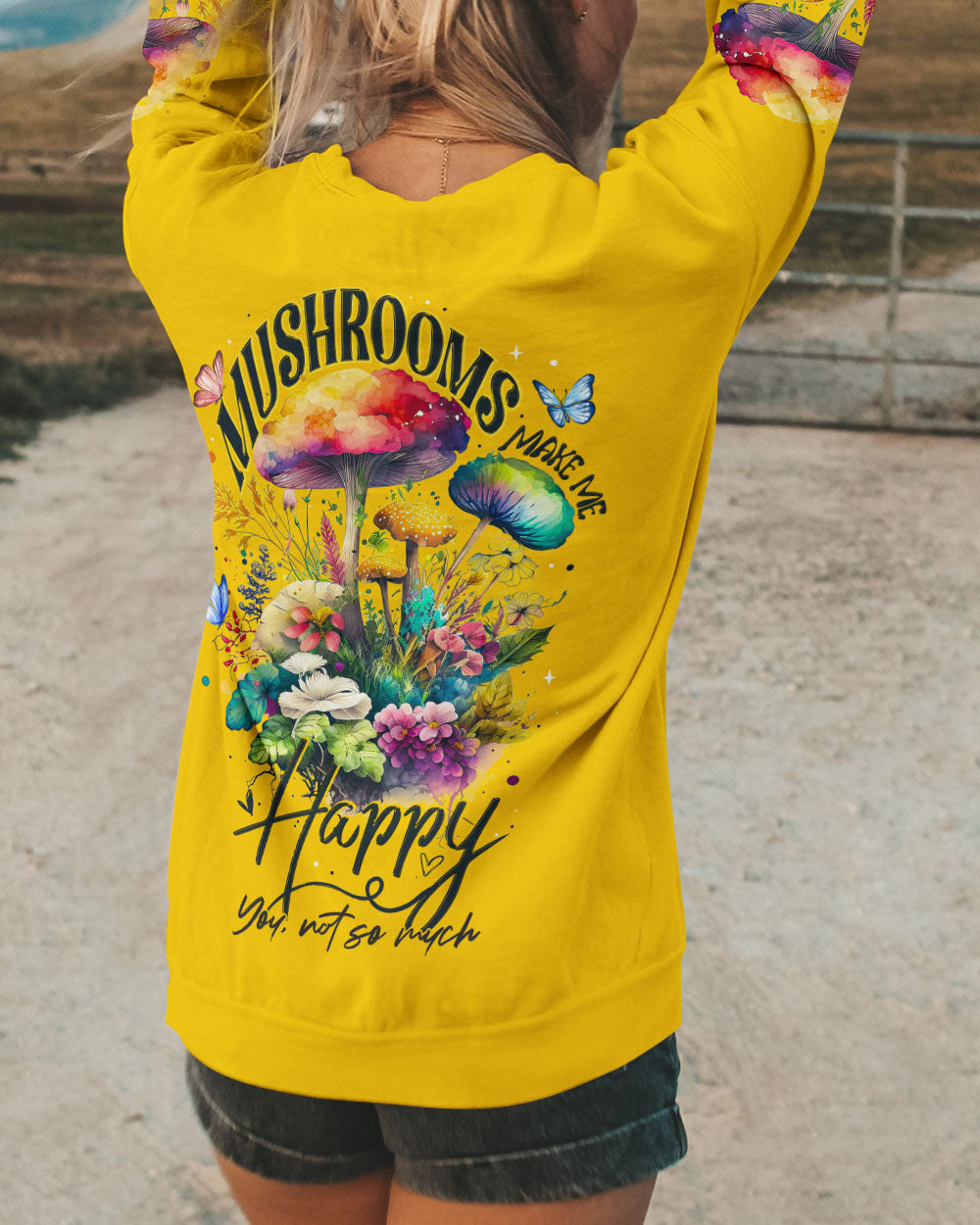 MUSHROOMS MAKE ME HAPPY ALL OVER PRINT - TA0304232