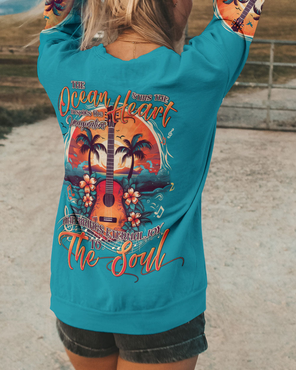 THE OCEAN STIRS THE HEART GUITAR ALL OVER PRINT - TYTM2305231