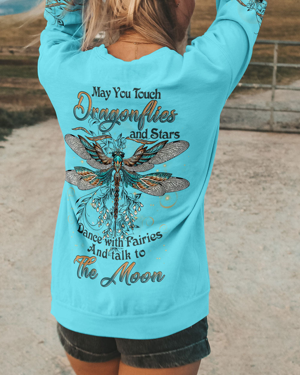 MAY YOU TOUCH DRAGONFLIES AND STARS ALL OVER PRINT - YHLN0405233