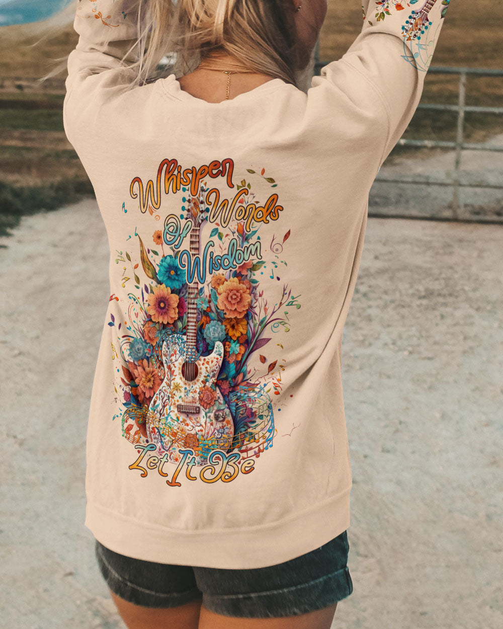 WHISPER WORDS OF WISDOM GUITAR ALL OVER PRINT - YHLN0505233