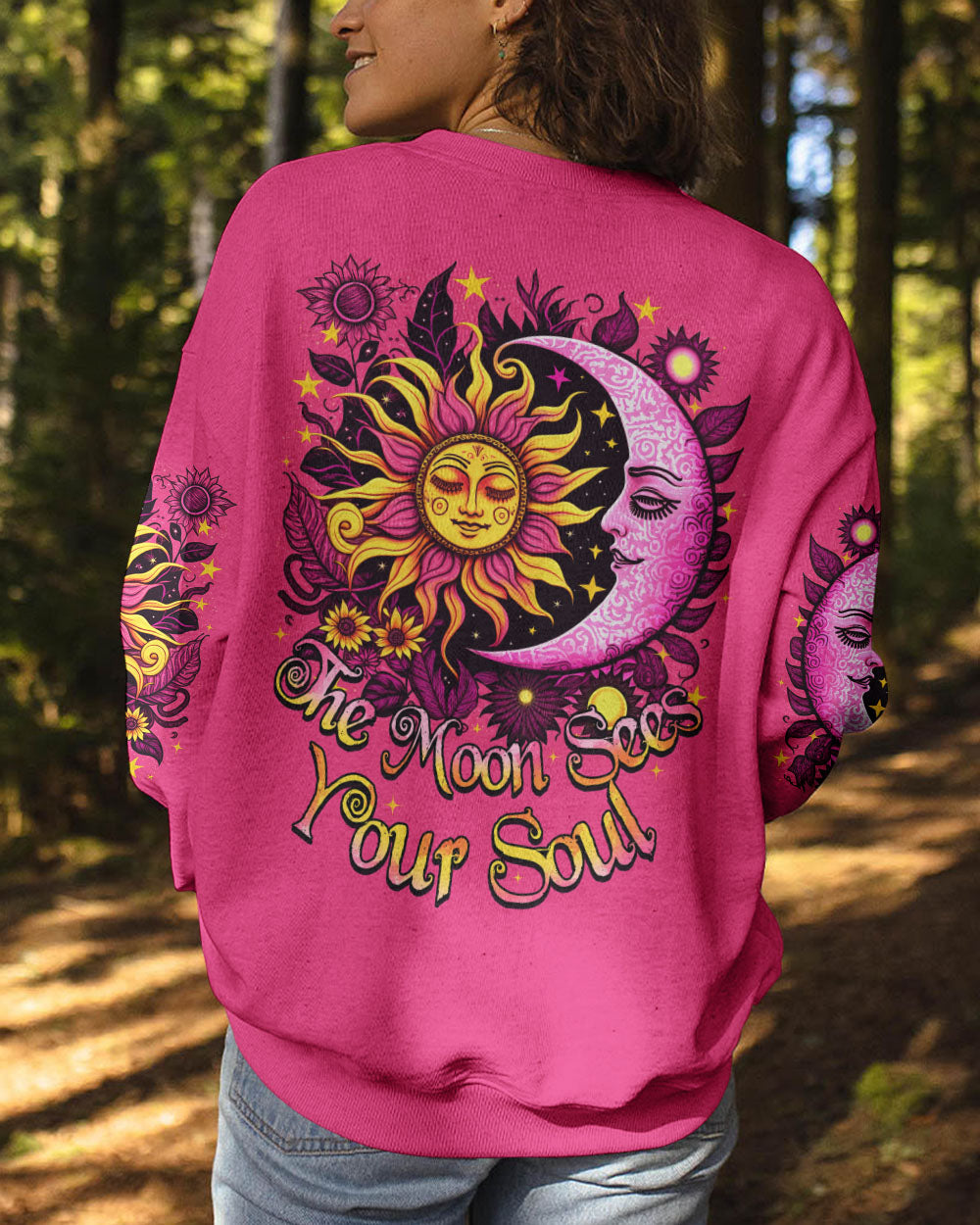 THE MOON SEES YOUR SOUL PINK ALL OVER PRINT - TYTM1704232