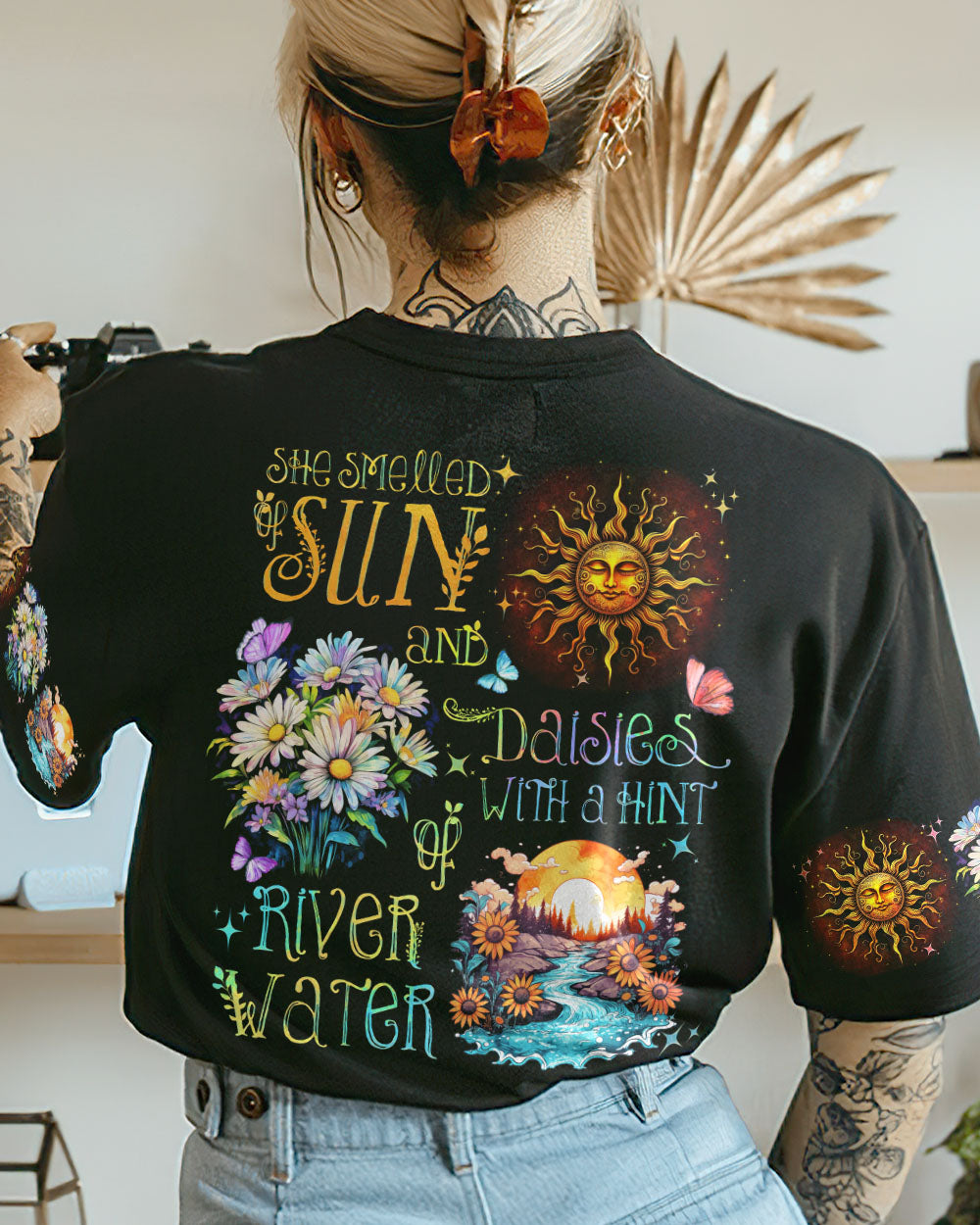 SHE SMELLED OF SUN AND DAISIES ALL OVER PRINT - TYTD2405231