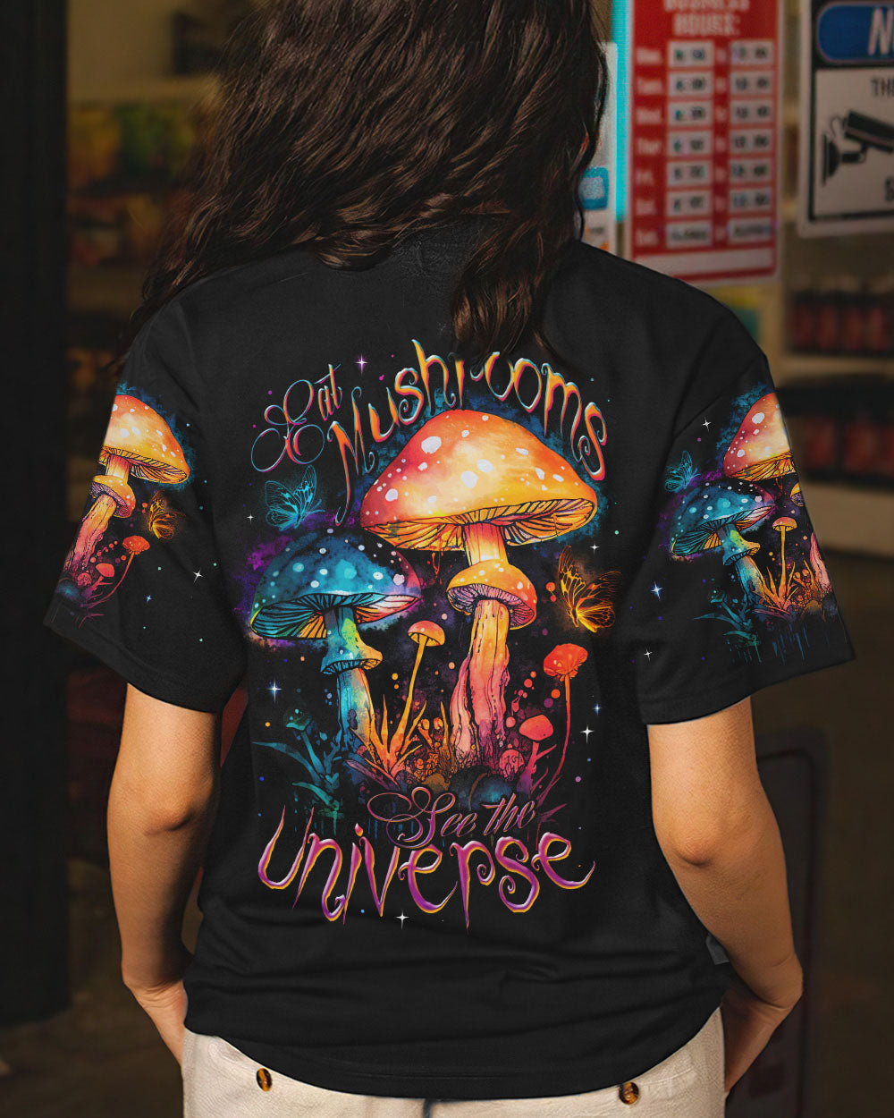 EAT MUSHROOMS SEE THE UNIVERSE ALL OVER PRINT - TY0304234