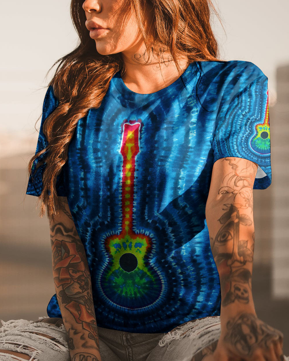 WHISPER WORDS OF WISDOM GUITAR TIE DYE ALL OVER PRINT - TLNO2104231