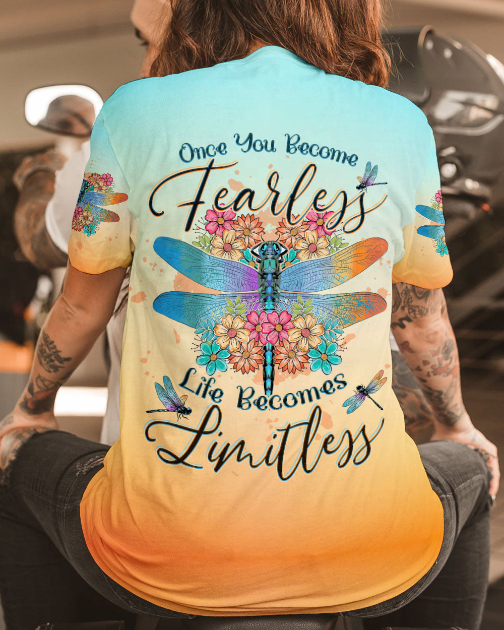 ONCE YOU BECOME FEARLESS DRAGONFLY ALL OVER PRINT - TLTW1205231