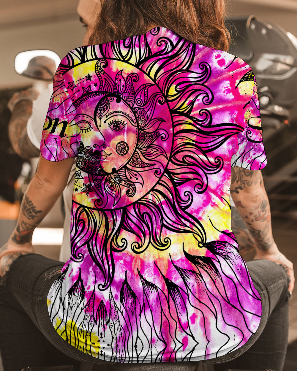 SUN AND MOON TIE DYE ALL OVER PRINT - TY1404238