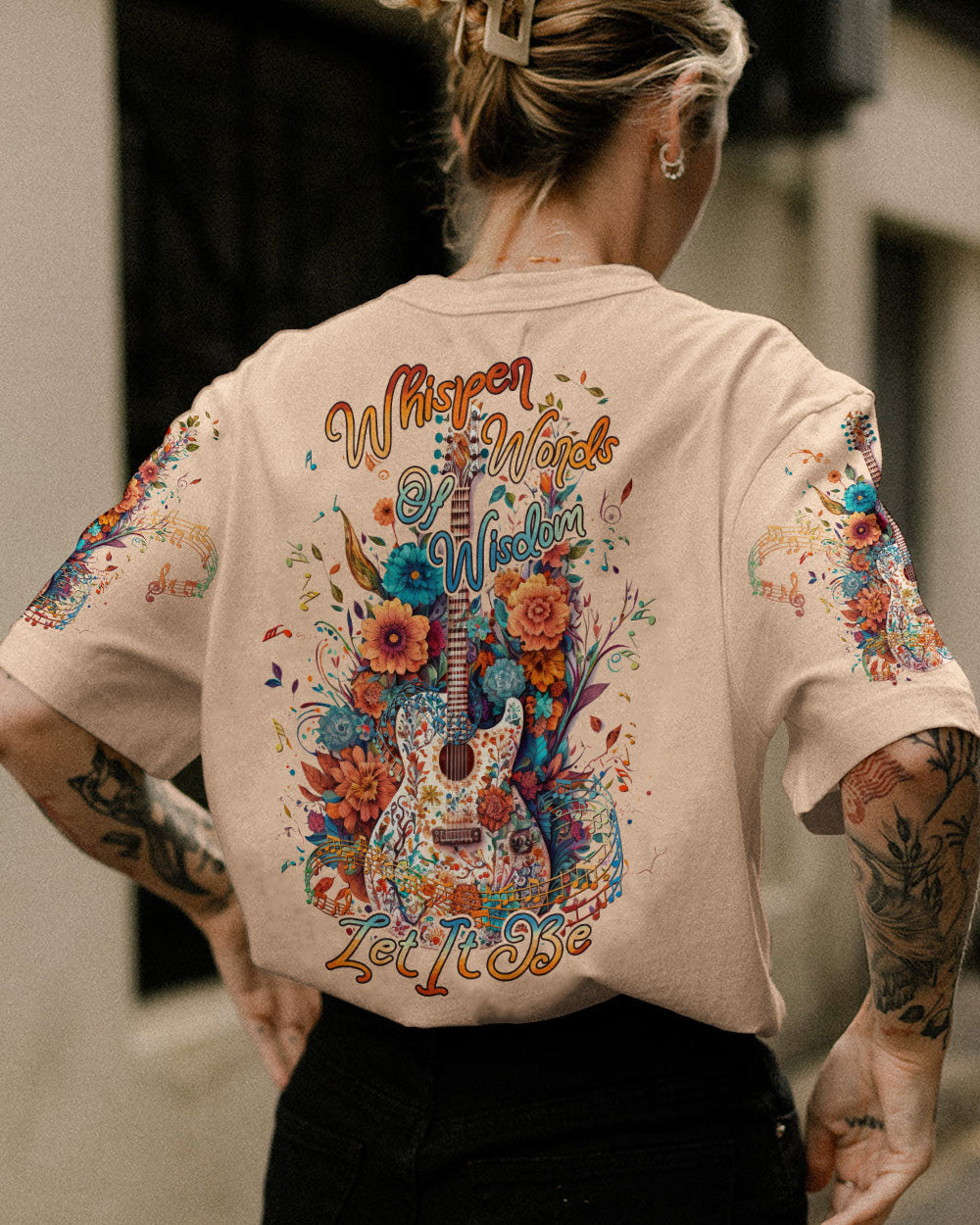 WHISPER WORDS OF WISDOM GUITAR ALL OVER PRINT - YHLN0505233