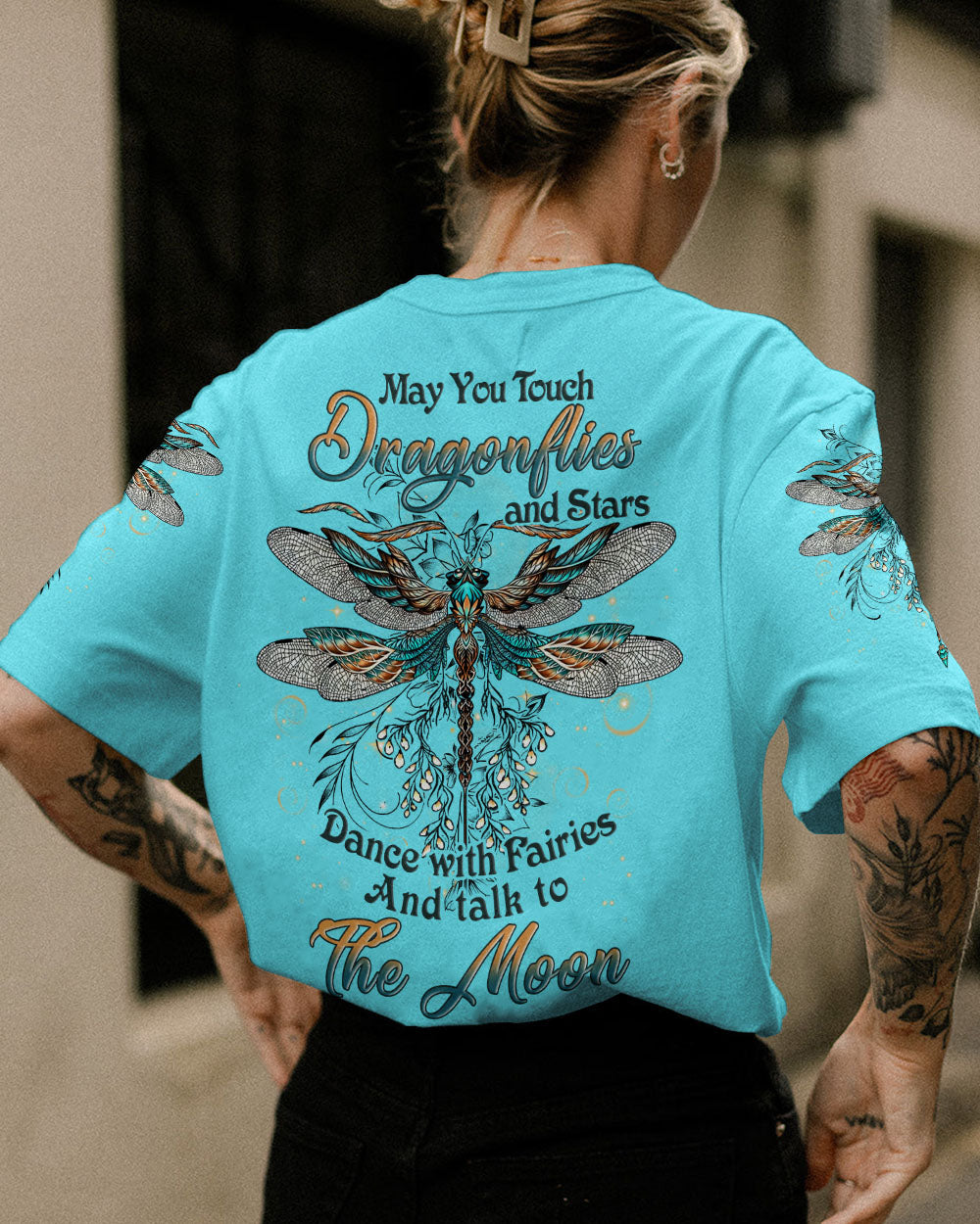 MAY YOU TOUCH DRAGONFLIES AND STARS ALL OVER PRINT - YHLN0405233