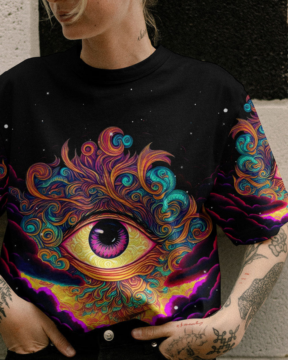 THE EYES ARE USELESS WHEN THE MIND IS BLIND ALL OVER PRINT - TLNT0405233