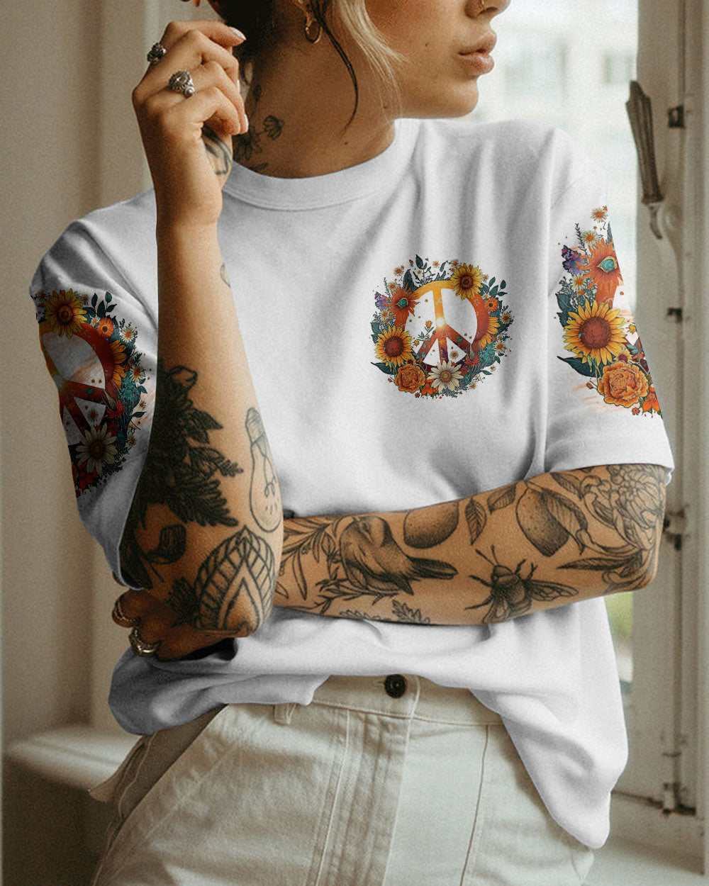 HIPPIE CHILD HEART OF GOLD ALL OVER PRINT - TLTR0805232