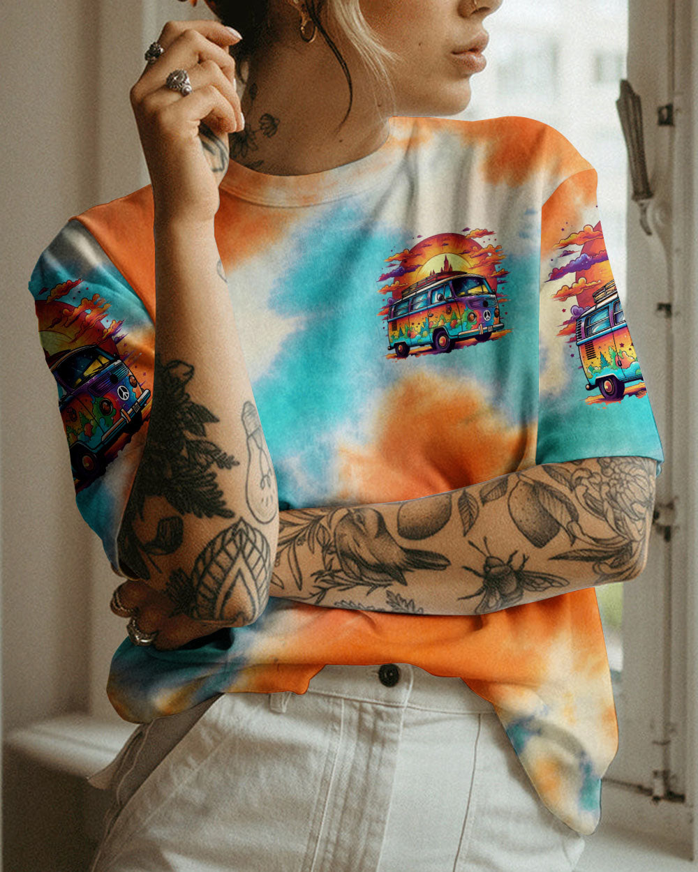 DON'T WORRY BE HIPPIE TIE DYE ALL OVER PRINT - TLTR2205232
